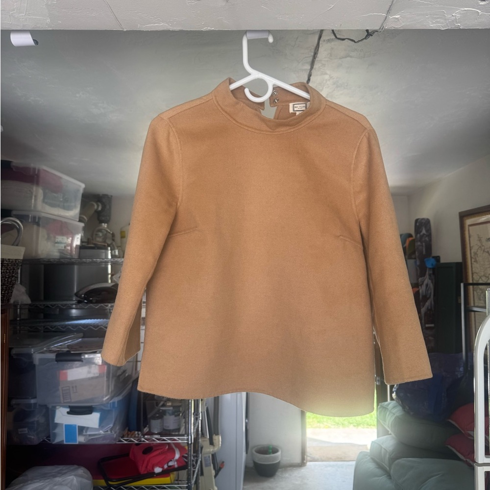 Mock Turtleneck Sweater with Three-Quarter Sleeves